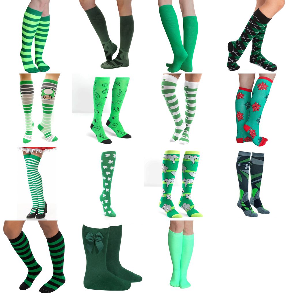 knee high green socks